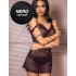 Кружевная сорочка с трусиками Leilieve ATTRACTION M8967 nero, Цвет: nero (черный), Размеры: 70B