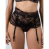 Высокий кружевной пояс Alles THE ICON garter belt черный, Цвет: черный, Размеры: XL