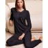 Трикотажная пижама Lormar SATEN 650798LU nero, Цвет: nero (черный), Размеры: M