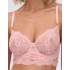 Кружевное бюстье Alles POWDER WHISPER M longline pink, Цвет: розовый, Размеры: 70E