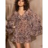 Короткая принтованная туника Mia-Amore EVERLY 2380, Цвет: коричневый, Размеры: S/M