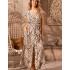 Длинное платье-халат Mia-Amore SANTA CRUZ 5637, Цвет: бежевый, Размеры: 3XL