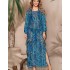 Длинная пляжная туника Mia-Amore TROPICAL ISLAND 2367, Цвет: синий, Размеры: 4XL/5XL