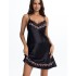 Короткая сорочка с вышивкой Mia-Amore VALENSIA 3260 черный, Цвет: черный, Размеры: 2XL