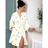 Банный халат из хлопка Sensis LEMONS, Цвет: белый, Размеры: L/XL