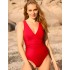 Корректирующий слитный купальник Ysabel Mora HIBISCUS 83464, Цвет: красный, Размеры: 85B