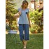 Пижама в горошек Janira BLEU SPOTS 1060293 blue, Цвет: blue (синий), Размеры: L