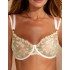 Мягкий бюстгальтер с вышивкой Kinga SUMMER MUSE 1258-SC, Цвет: белый+зеленый, Размеры: 65C