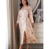 Длинный шелковый халат Mia-Amore GARDENIA 9029, Цвет: мультицвет, Размеры: L/XL