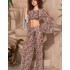 Комплект из леопардовой сетки Mia-Amore EVERLY 2385, Цвет: коричневый, Размеры: 2XL