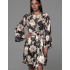 Короткий шелковый халат Mia-Amore DENISA 4863, Цвет: мультицвет, Размеры: 2XL/3XL