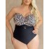 Слитный купальник бандо Kris Line MAUI body balconette MHM, Цвет: леопард, Размеры: 90H