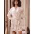 Короткий запашной халат Mia-Amore NYMPHEA 5843, Цвет: пастельный, Размеры: 2XL/3XL