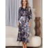 Рубашка с тонким поясом Mia-Amore JULIET 4908 черника, Цвет: черника, Размеры: M