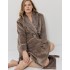 Длинный тёплый халат Aruelle DEMI TAUPE, Цвет: тауп, Размеры: L
