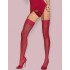 Чулки Obsessive S800 STOCKINGS рубиновый, Цвет: рубиновый, Размеры: L/XL