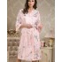 Шелковый халат длинный Mia-Amore EDEM 5959, Цвет: розовый, Размеры: 2XL/3XL