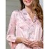 Шелковая рубашка-халат Mia-Amore EDEM 5976, Цвет: розовый, Размеры: L, изображение 4
