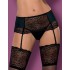 Пояс для чулок с трусиками Obsessive MIAMOR GARTER BELT черный, Цвет: черный, Размеры: S/M