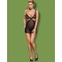 Сексуальная сорочка Obsessive SWANITA CHEMISE черный, Цвет: черный, Размеры: S/M, изображение 2