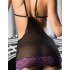 Сексуальная сорочка Chilirose 4076, Цвет: черный/фиолетовый, Размеры: S/M, изображение 3