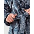 Теплый флисовый халат Key LGD 896 18/19, Цвет: темно-синий/белый, Размеры: S/M, изображение 4