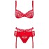 Комплект Obsessive HEARTINA SET с поясом красный, Цвет: красный, Размеры: L/XL, изображение 3