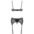 Сексуальный комплект с поясом Obsessive GREYLA SET серый/черный, Цвет: серый, Размеры: S/M, изображение 5