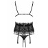 Сексуальный комплект с поясом Obsessive KISSELENT SET, Цвет: черный, Размеры: S/M, изображение 5