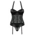 Корсет с трусиками Obsessive AILAY CORSET, Цвет: черный, Размеры: L/XL, изображение 3