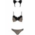 Ролевой костюм сексуальной кошечки Obsessive CHEETIA SET, Цвет: черно-коричневый, Размеры: L/XL, изображение 5