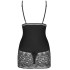 Эротическая сорочка с трусиками Obsessive AILAY CHEMISE, Цвет: черный, Размеры: L/XL, изображение 4