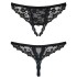 Эротические трусики  Obsessive LETICA CROTCHLESS THONG, Цвет: черный, Размеры: S/M, изображение 4