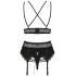 Эротический комплект с поясом Obsessive LOLITTE SET, Цвет: черный, Размеры: S/M, изображение 4