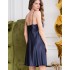 Сорочка атласная Mia-Amore STARLIGHT 8740, Цвет: темно-синий, Размеры: M, изображение 2