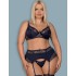 Эротический комплект с поясом Obsessive DRIMERA SET, Цвет: темно-синий, Размеры: S/M, изображение 3