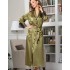 Халат шелковый длинный Mia-Amore OLIVIA 3649 оливковый, Цвет: оливковый, Размеры: XL