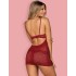 Сексуальная сорочка Obsessive LIVIDIA CHEMISE, Цвет: красный, Размеры: S/M, изображение 2
