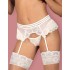 Пояс для чулок + стринги Obsessive 853 GARTER BELT белый, Цвет: белый, Размеры: S/M