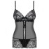 Бэби-долл с трусиками Obsessive CONTICA BABYDOLL, Цвет: черный, Размеры: S/M, изображение 5 Бэби-долл с трусиками Obsessive CONTICA BABYDOLL, Цвет: черный, Размеры: S/M, изображение 5