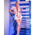 Ролевой костюм медсестры Chilirose 4365 NURSE 6 предметов, Цвет: белый/красный, Размеры: S/M