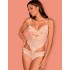 Эротическое боди Obsessive ALLURIA TEDDY коралл, Цвет: коралл, Размеры: S/M