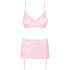 Сексуальный комплект с поясом Obsessive GIRLLY SET, Цвет: розовый, Размеры: 2XL, изображение 4