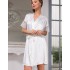 Шелковый халат Mia-Amore WHITE SWAN 3557 молочный, Цвет: молочный, Размеры: L/XL, изображение 3