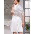 Шелковый халат Mia-Amore WHITE SWAN 3557 молочный, Цвет: молочный, Размеры: L/XL, изображение 2