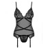 Корсет с трусиками Obsessive BONDEA CORSET, Цвет: черный, Размеры: S/M, изображение 3