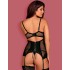 Корсет с трусиками Obsessive AMALLIE CORSET, Цвет: черный, Размеры: S/M, изображение 2