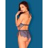 Соблазнительное боди Obsessive FLOWLACE TEDDY, Цвет: синий, Размеры: L/XL, изображение 2