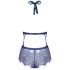 Соблазнительное боди Obsessive FLOWLACE TEDDY, Цвет: синий, Размеры: L/XL, изображение 4