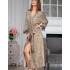 Длинный халат кимоно Mia-Amore DOMINICA 1269, Цвет: бежевый, Размеры: L/XL